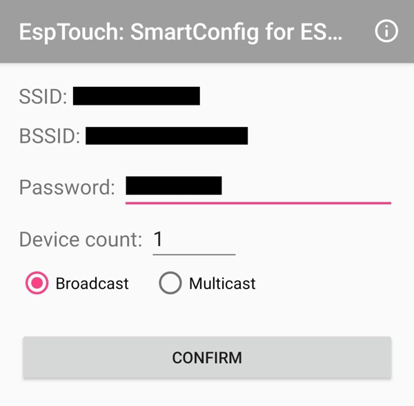 Set-WiFi-with-SmartConfig-app