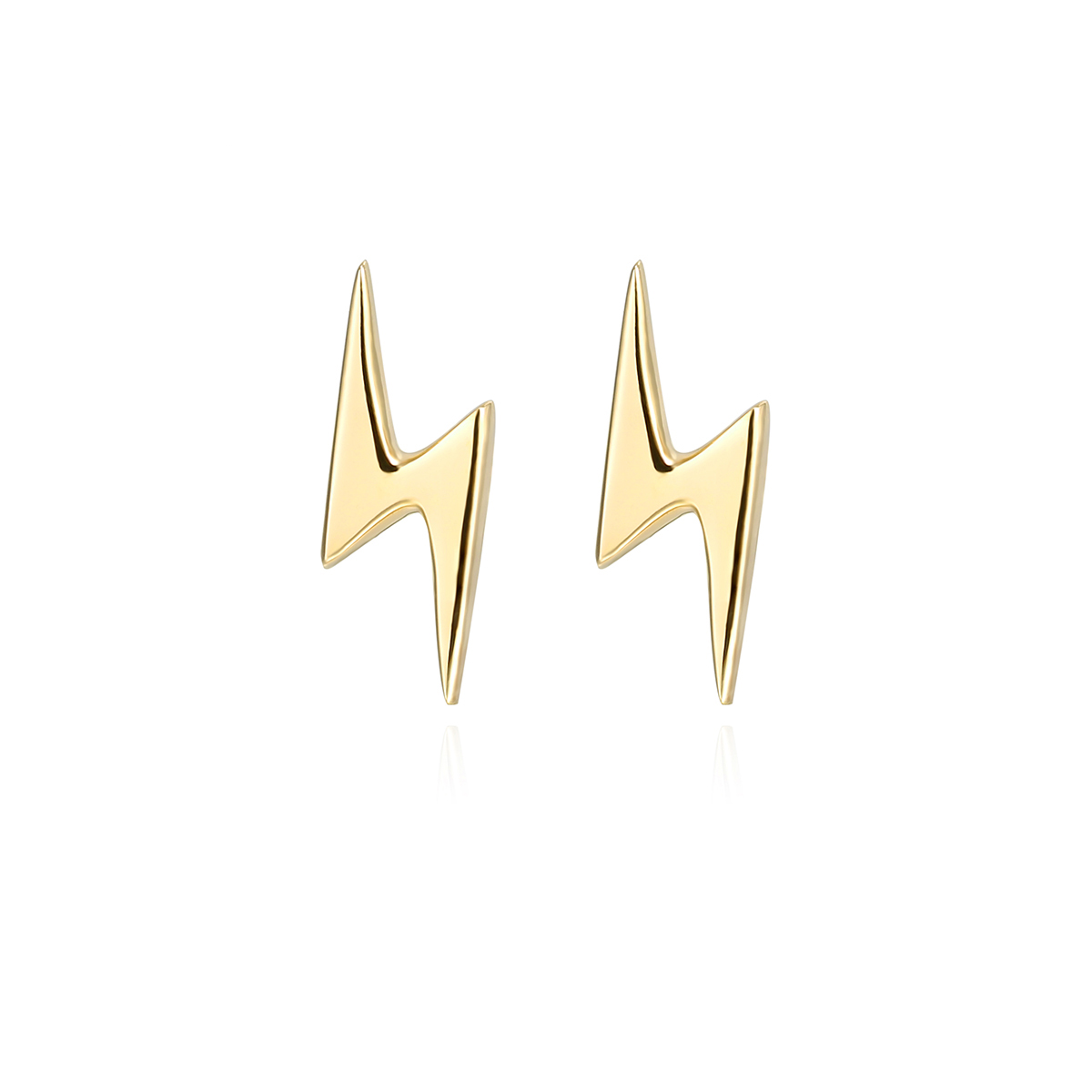 SE070 Star Rose Gold Plated Sterling Silver Celestial Lightning Bolt Moon and Star Earrings Dainty Earrings for Women