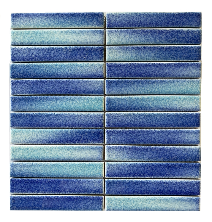 Strip Kitkat Porcelain Ceramic Mosaic Tile For Interior Backsplash Wall Design