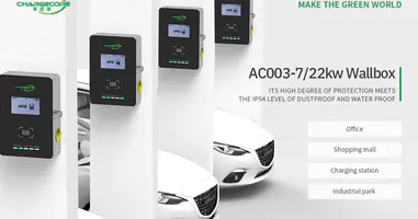 Wall mounted single output 7/22kw ac charge for electric car