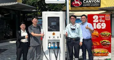 The Operation of PTT OR DC Charging Station Project in Thailand