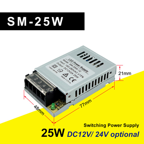 SM-25W-12 Slim Power Supply Switch