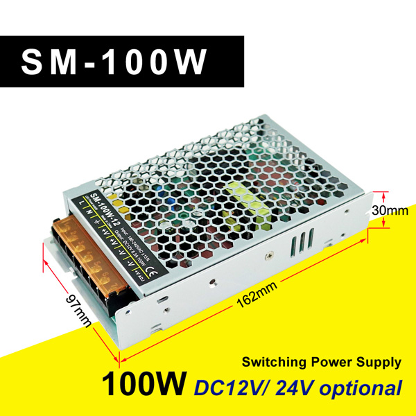SM-100W-12 Slim Power Supply Switch
