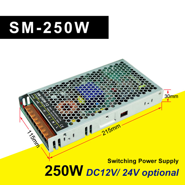SM-250W-12  thin switching power supply 12v