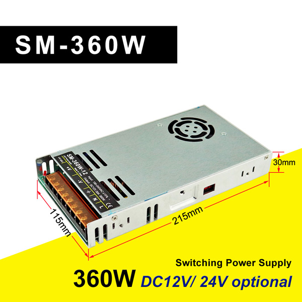 SM-360W-12 thin switched mode power supply