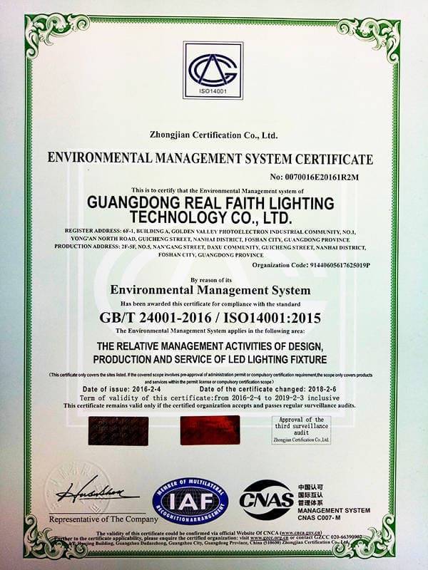 Environmental Management system certification