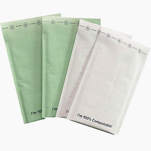 Compostable Kraft bubble mailer padded envelope mailer bags customize logo nature touch can go with vintage touch
