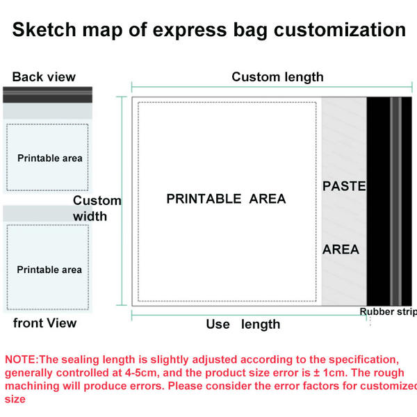 Custom eco friendly bio-plastic mailing bag lactic acid mailers shipping bag