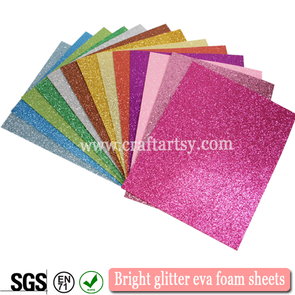 Bright glitter foam sheets