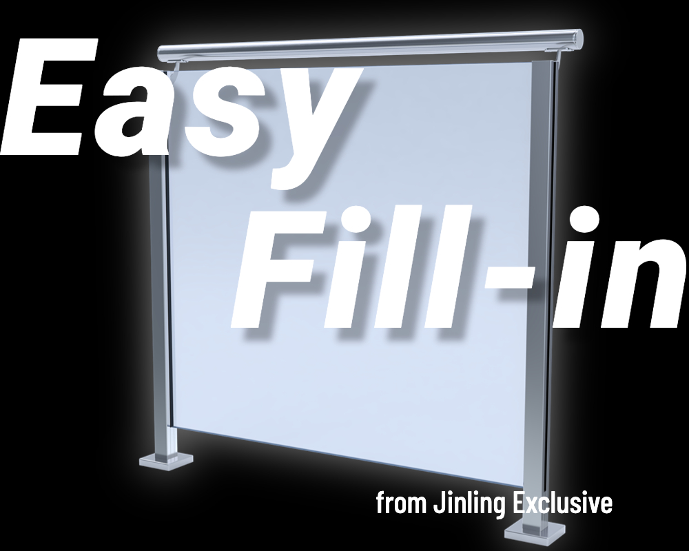 Glass railing | Glass balustrade | Easy Fill-in