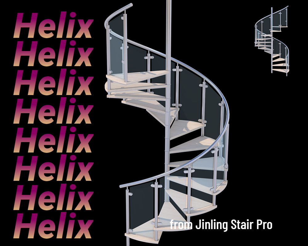 Spiral Stair | Helix Railing | Integral structure