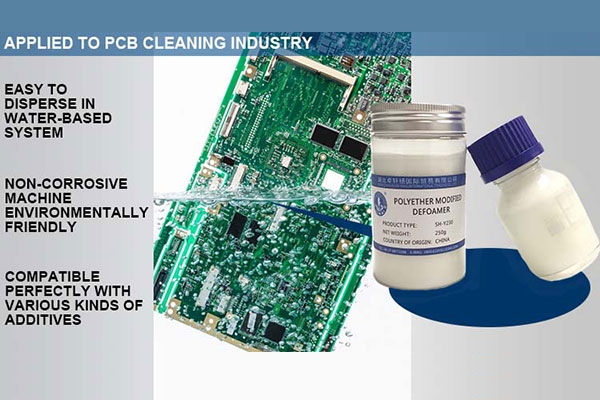 Application of defoamers in PCB board cleaning