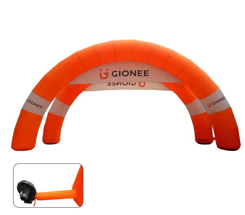 inflatable arch with blower outside