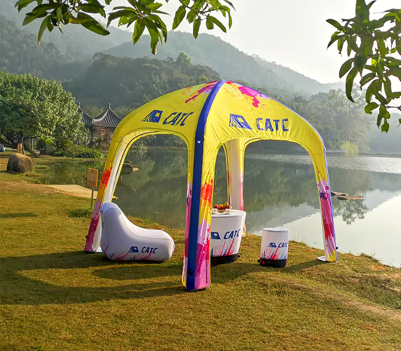 Inflatable event tent