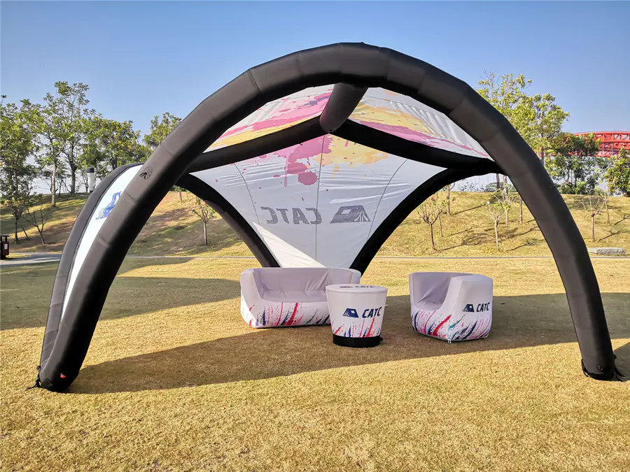 inflatable V tent