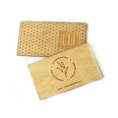 Wood Identification RFID Tag Round Shape 50mm Hotel Card