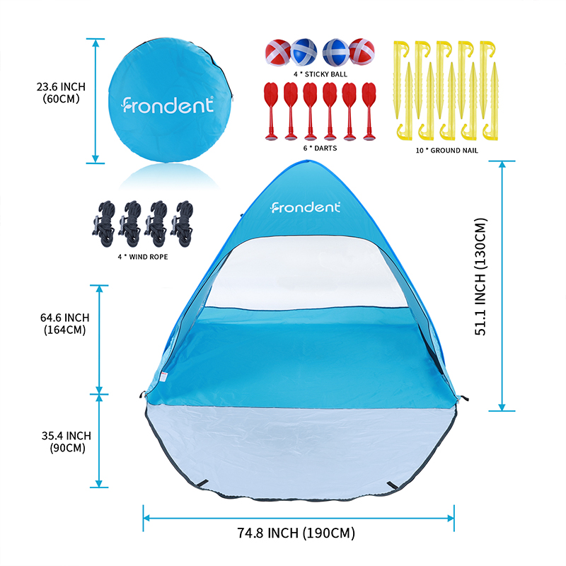 Wholesale Easy Folding Waterproof Sun Protection 2 3 4 Man Outdoor Pop Up Beach Tent Camping Family Beach Tent 