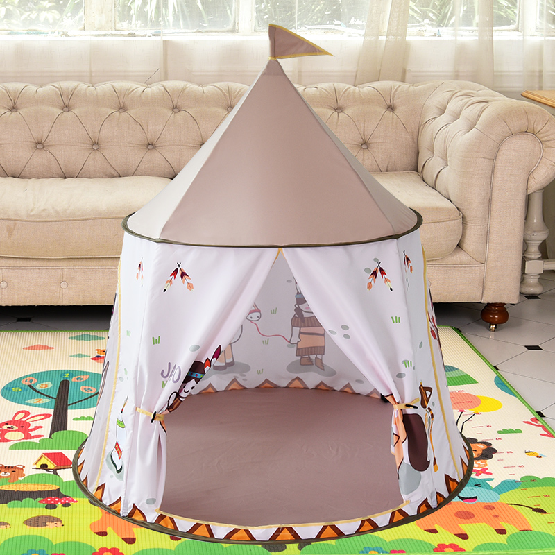 Indian Kids Tent Large Peach skin fabric Kids  Playhouse Indian Play Tent