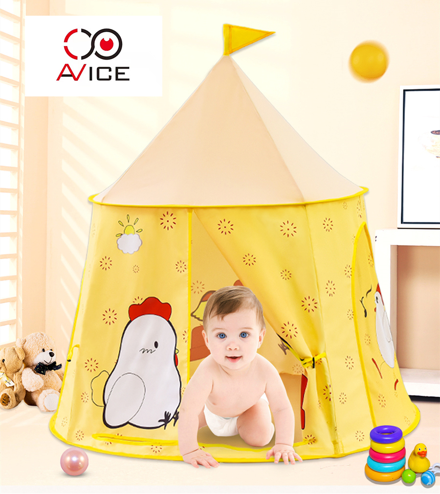 Castle tent play house foldable tent for kid indoor pop up kids tent