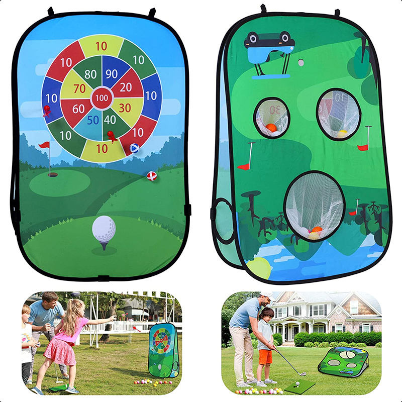 Children Golf Mat Kids Play Tents Kids Indoor Tent with Dartboard and Ocean Ball Outdoor Tents