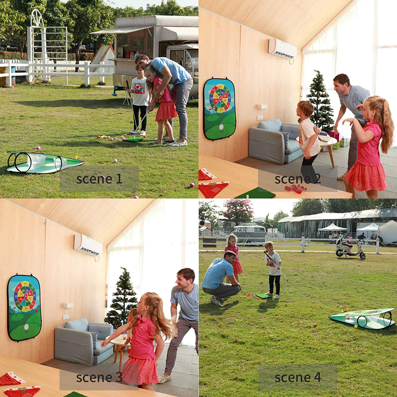 Children Golf Mat Kids Play Tents Kids Indoor Tent with Dartboard and Ocean Ball Outdoor Tents
