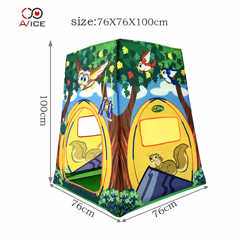Foldable Squirrel Cartoon Style Children Puzzle Toy Tents