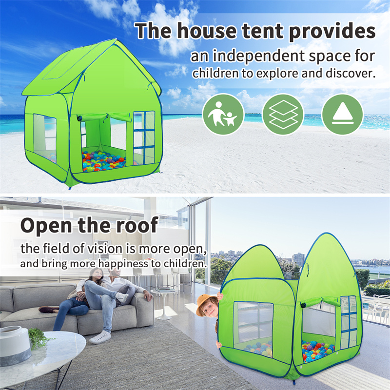 Children House Shape Camping Tent for Play Games