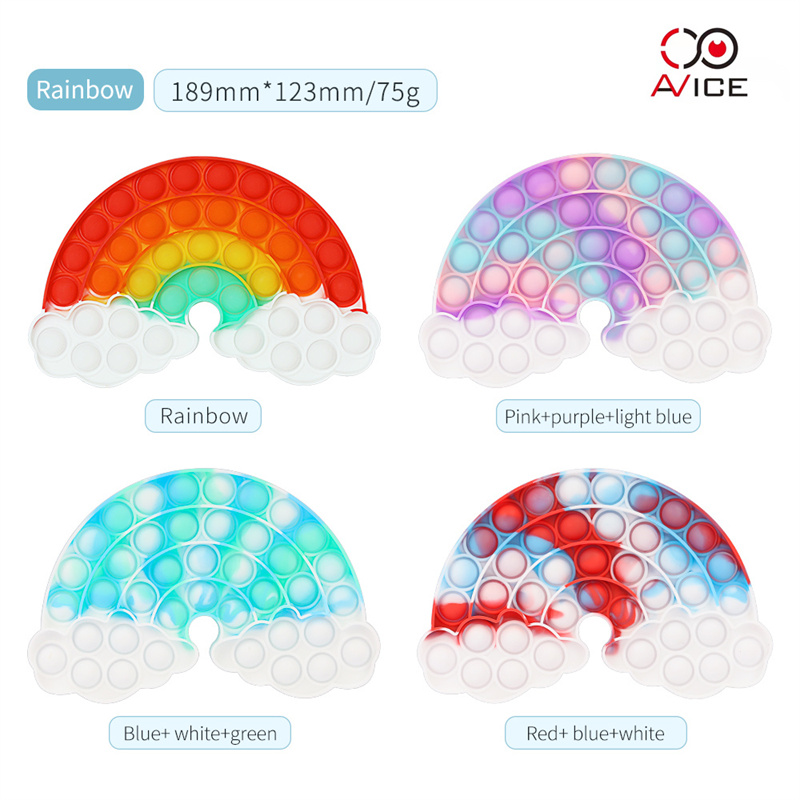 Rainbow Shape Eco-friendly Silicone Kids Fidget Toy Manufacturer