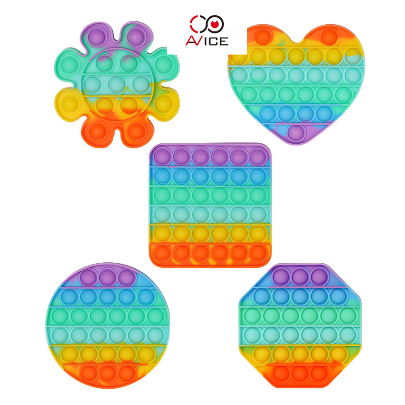 Different Color Heart Shape Pop it Kids Fidget Toy China Manufacturer
