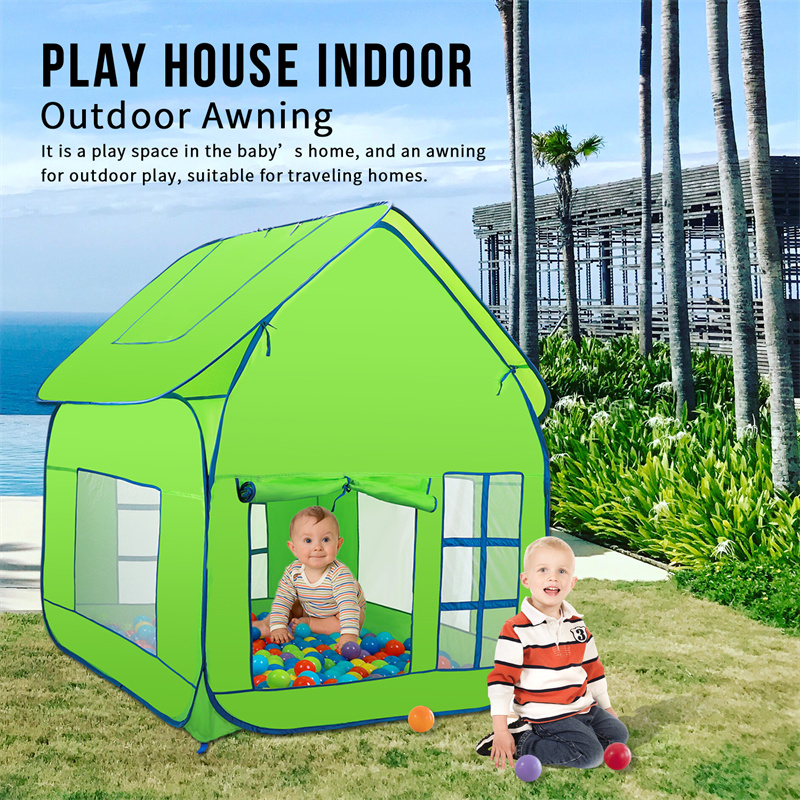 Large Green House Kid Play Tent Manufacturer