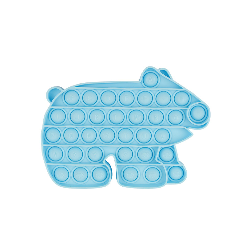 Blue Horse Guiter Shape Fidget Customized Pattern Bubble Kids Fidget Toy