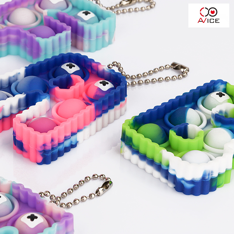 Amazon 2021 silicone reversible octopus plush flip mood emotional Fidget Toy Keychain