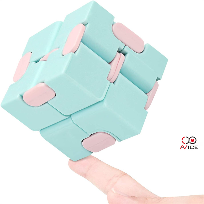 Wholesale Macaron Color Anti anxiety stress Magic Infinity Cube Fidget Toy Promotion Toys For Kids