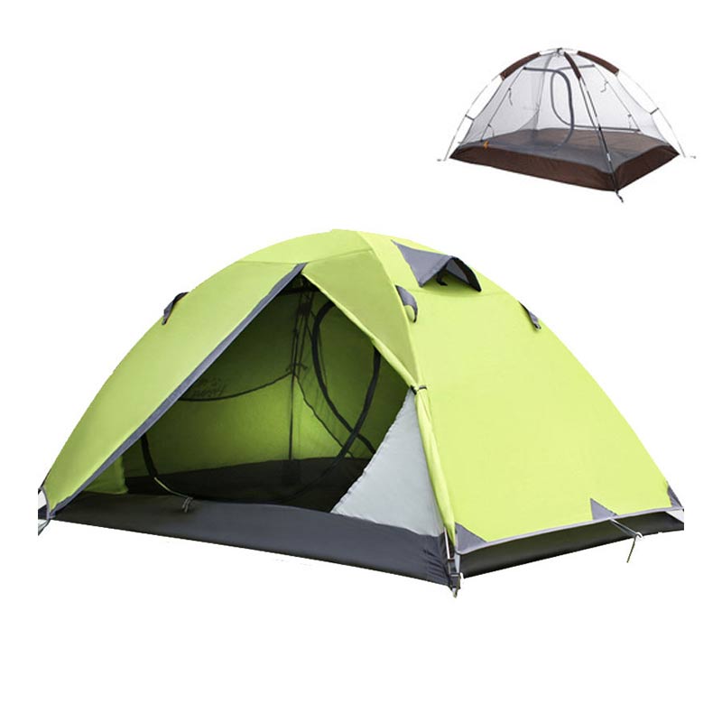 Outdoor Double Layer Light Aluminum Pole Rainproof Camping Waterproof Tent