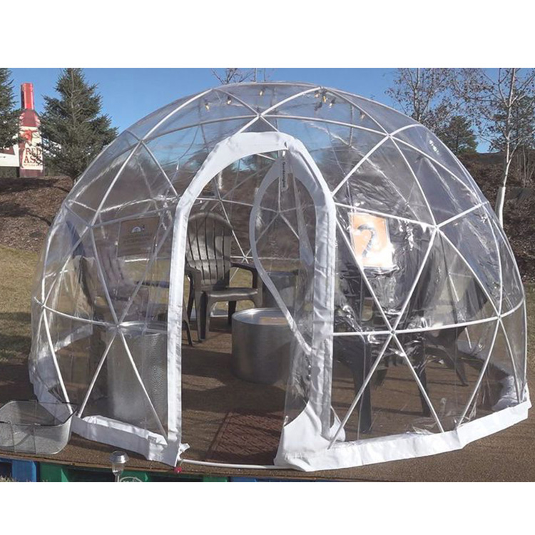 outdoor clear white transparent tent glass  house restaurant dome igloo for event