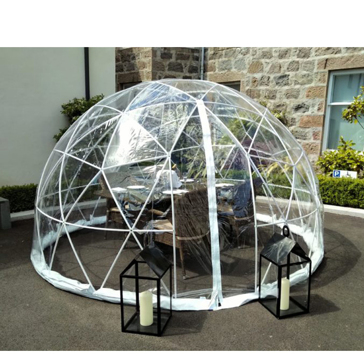 outdoor clear white transparent tent glass  house restaurant dome igloo for event