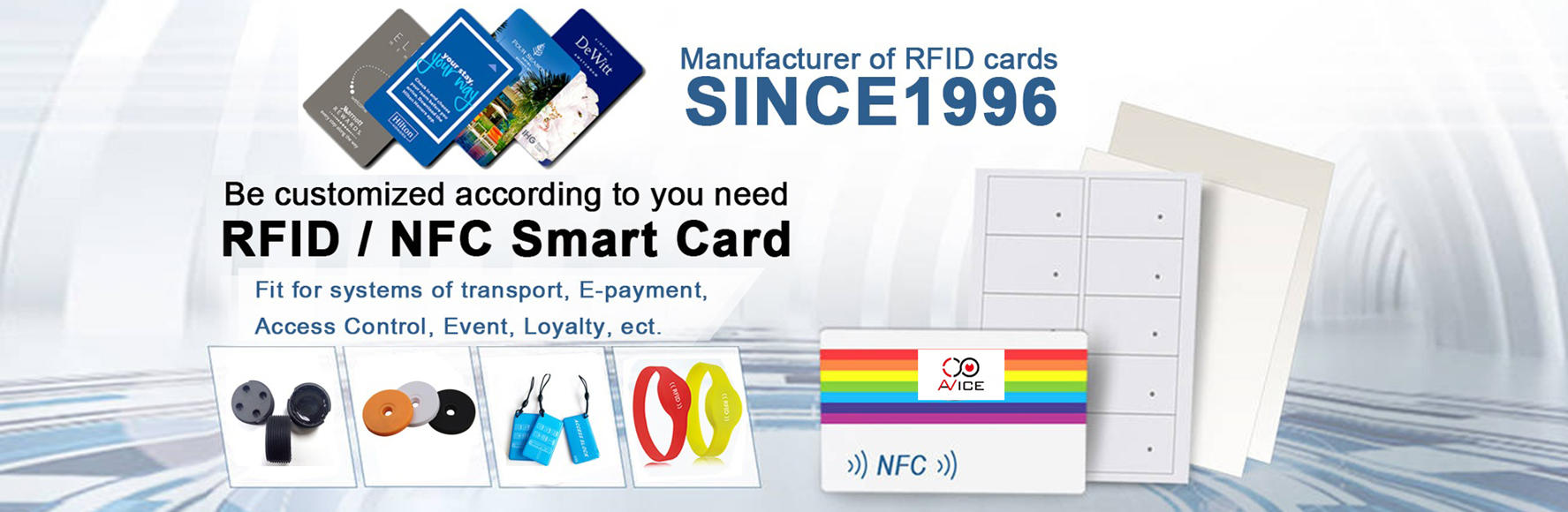 125KHz 13.56MHz y UHF RFID Cards Factory 20 años de experiencia