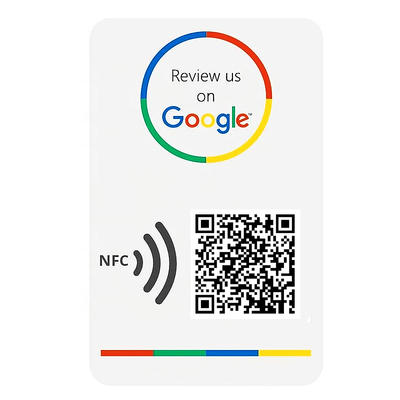 Impresión personalizada Nfc Chip Google Review Card NFC Ntag213 215 216 Google Play tarjeta de regalo
