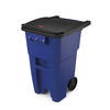 Rubbermaid ROLLOUT CONTAINER 50 GAL BLUE FG9W2700BLUE