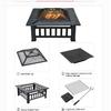 Large Outdoor Garden Patio Iron Stainless Steel Fire Pit