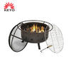 KY182 Portable round Fire Pit Combo Barbecue Grill