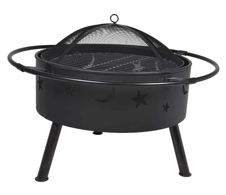 KY182 outdoor firepit bbq grill with cooking grid