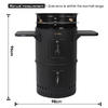 Smoker Barbecue Upgraded 14/16/18/20 Inch Vertical Drum Barrel Smoker BBQ Grills With Side Table