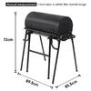 F19 New Model 26 Inch Outdoor Garden Double Barbecue Area Large Charcoal BBQ Barrel Grills
