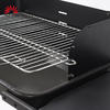 F20 Black Rectangular Charcoal Grill BBQ Barbecue Grill with wheels