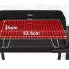 F20 Black Rectangular Charcoal Grill BBQ Barbecue Grill with wheels