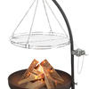 F15 Steel wire rope height-adjustable indoor outdoor fire pit 2 in 1 stainless steel Tripod grills