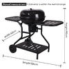 F26 Camping Tailgating Steel Cooking Grate Portable Charcoal Grill Heat Control Round BBQ Kettle Grill with Double Table