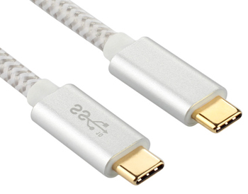 USB 3.1 C to C Braided Aluminum Shell Charging and Data Sync Gen 2 Cable 