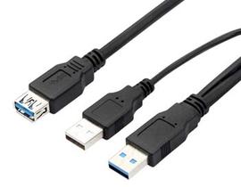 USB 3.0 A and 2.0 A Male to A Female Cable